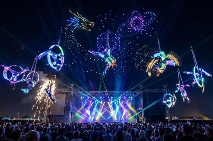 Aerial led show