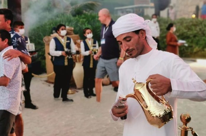 Arabic coffee, datess juice server