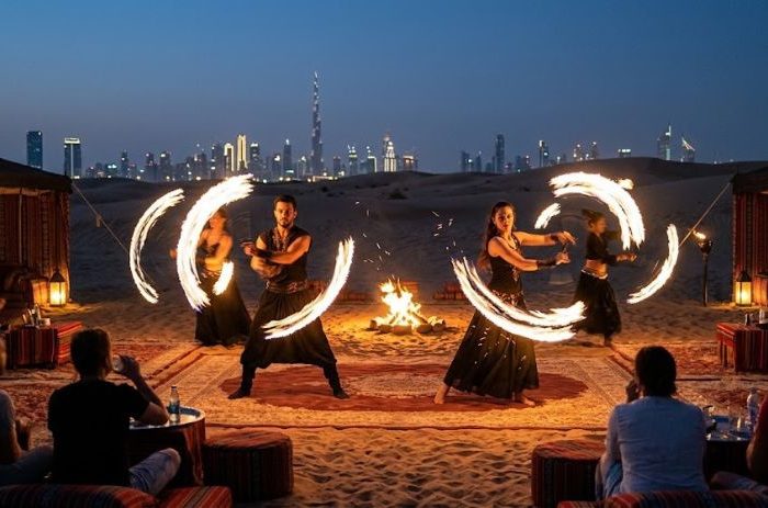 Fire dancers