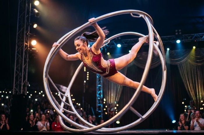 Spinning ring acrobat