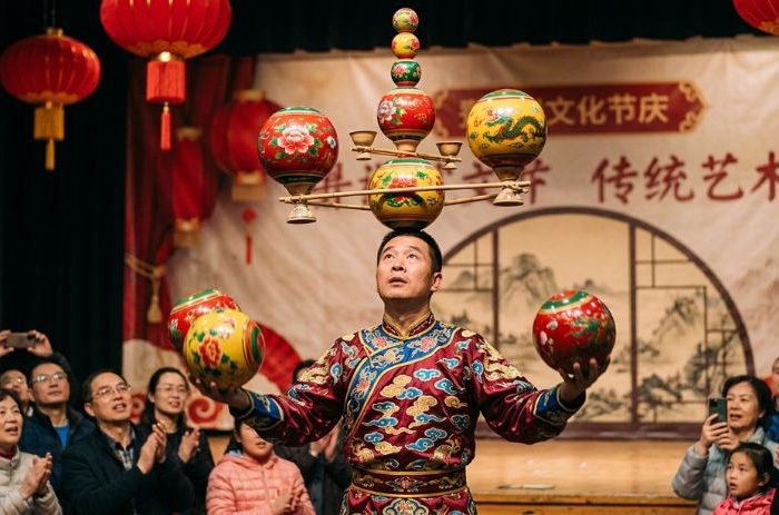 Chinese ball balancing act